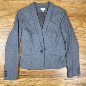 Fossil Women’s Small/Medium Gray Wool Blend Blazer One Button Coat